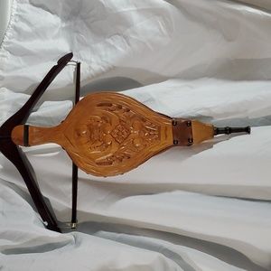 HAND CARVED FIREPLACE.